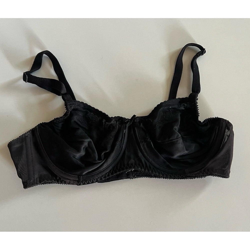 BALI Flower‎ 0180 2-Ply Full Coverage Underwire Black Bra 36B